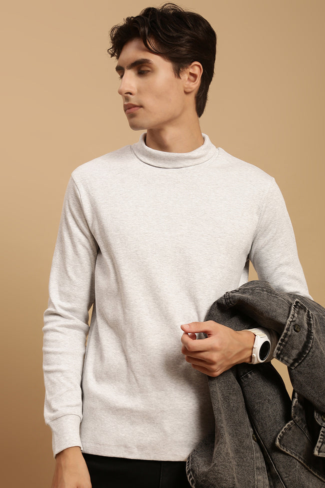 Men Multi Turtle Necl Long Sleeve Tees