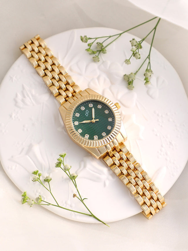 The Ribbed H-Link Round Watch