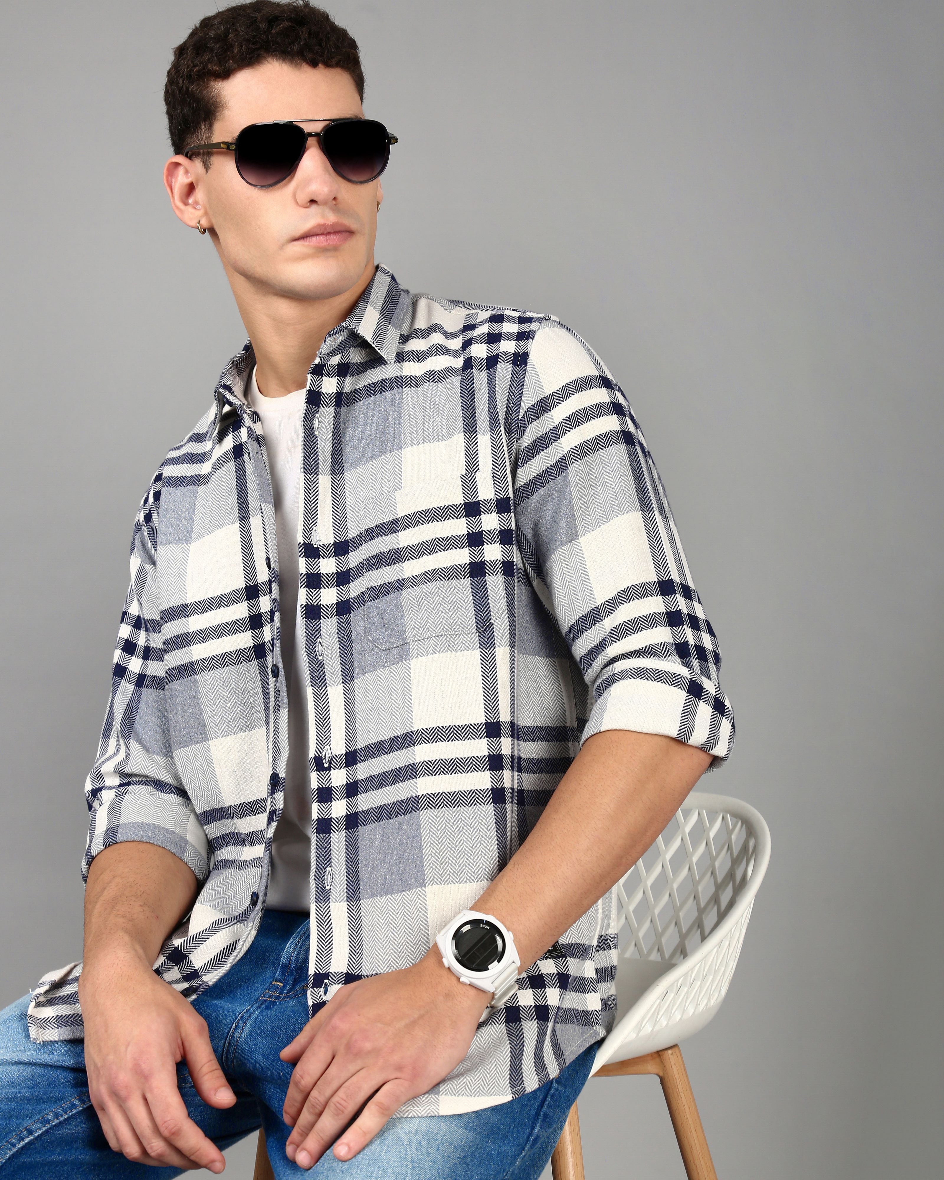 Men Grey Casual Shirt