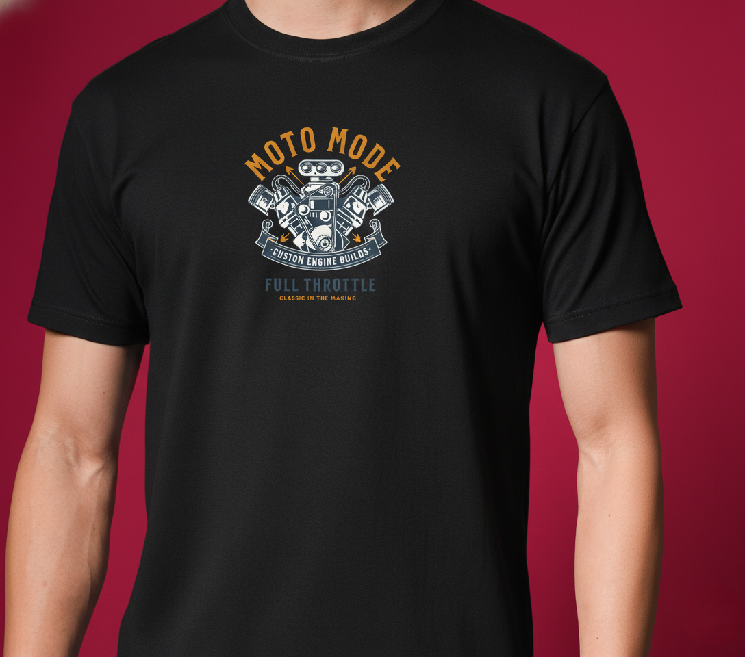 Men Round Neck Cotton T-Shirt