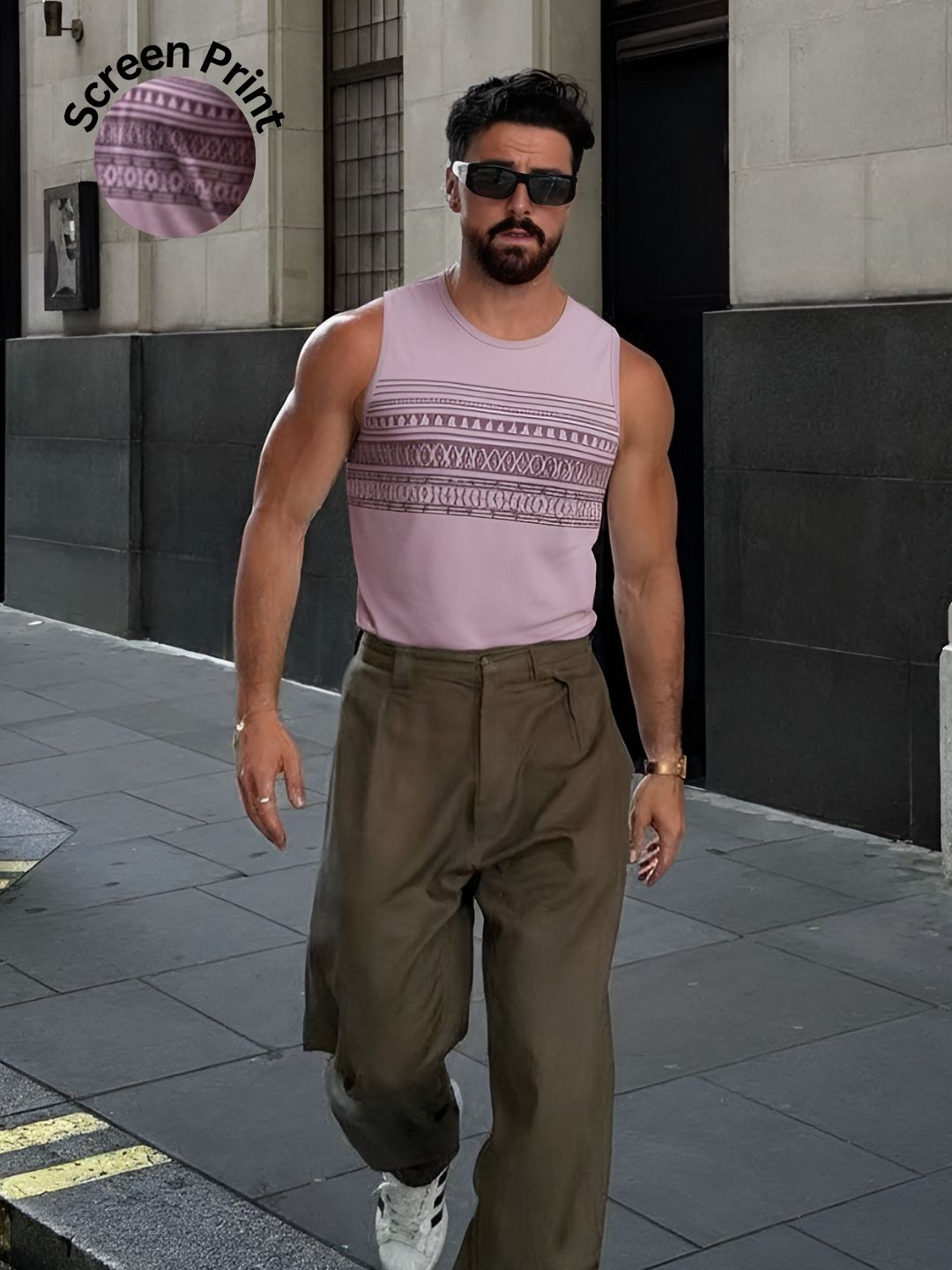 Men Purple Printed T-shirt