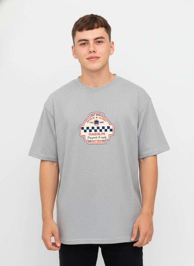 Men Oversized Cotton Printed T-Shirt