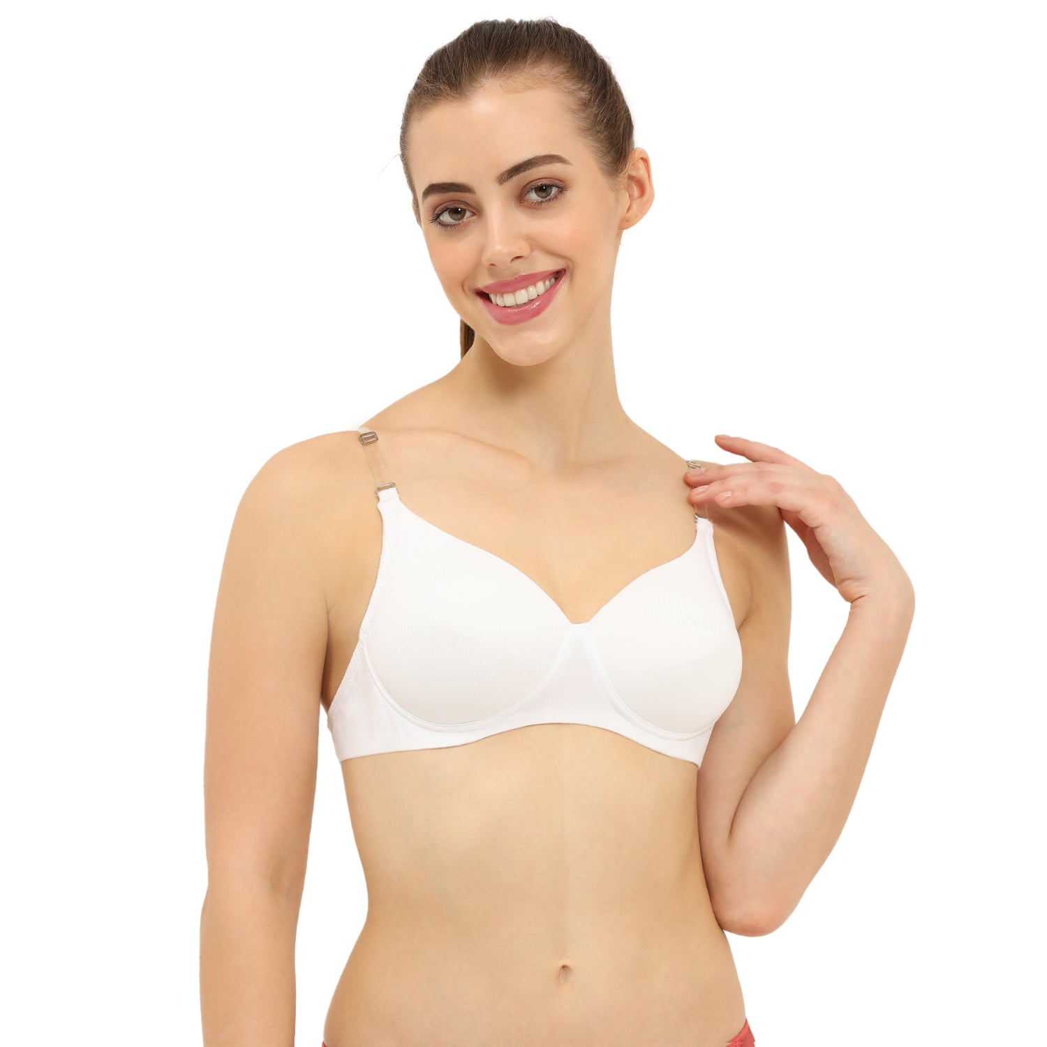 Padded Non-Wired 3/4th Coverage Backless Bra