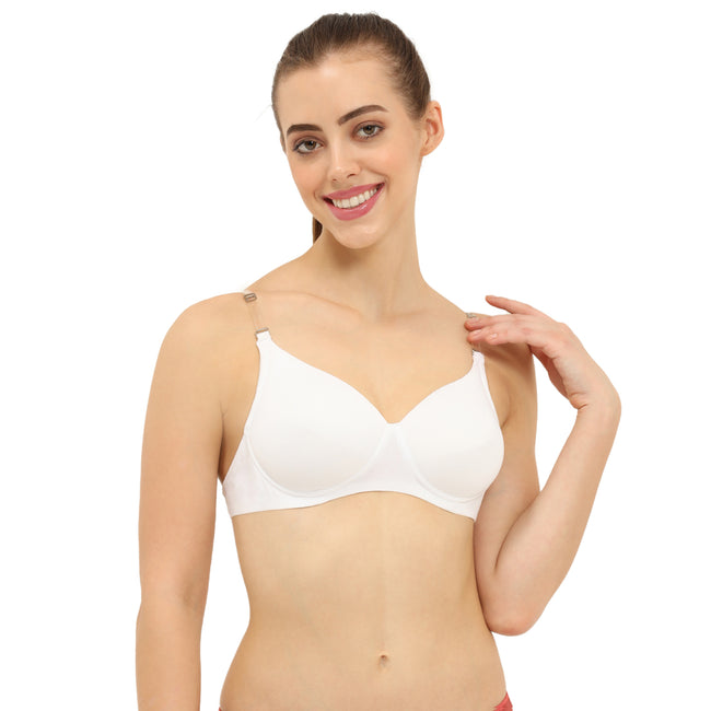 Padded Non-Wired 3/4th Coverage Backless Bra