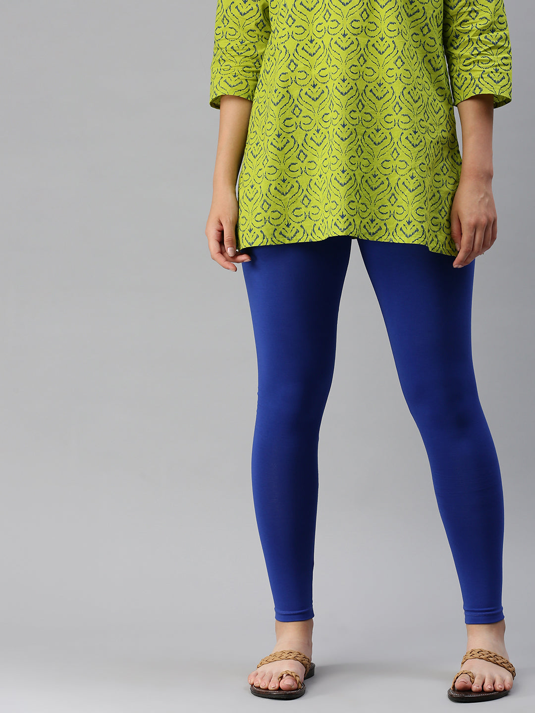 Women Blue Casual Leggings