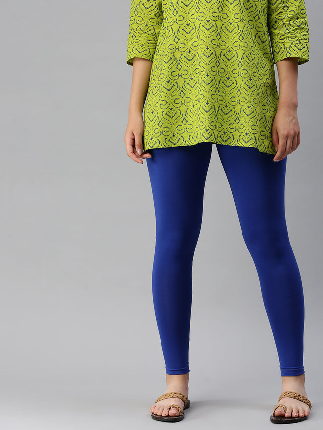 Women Blue Casual Leggings