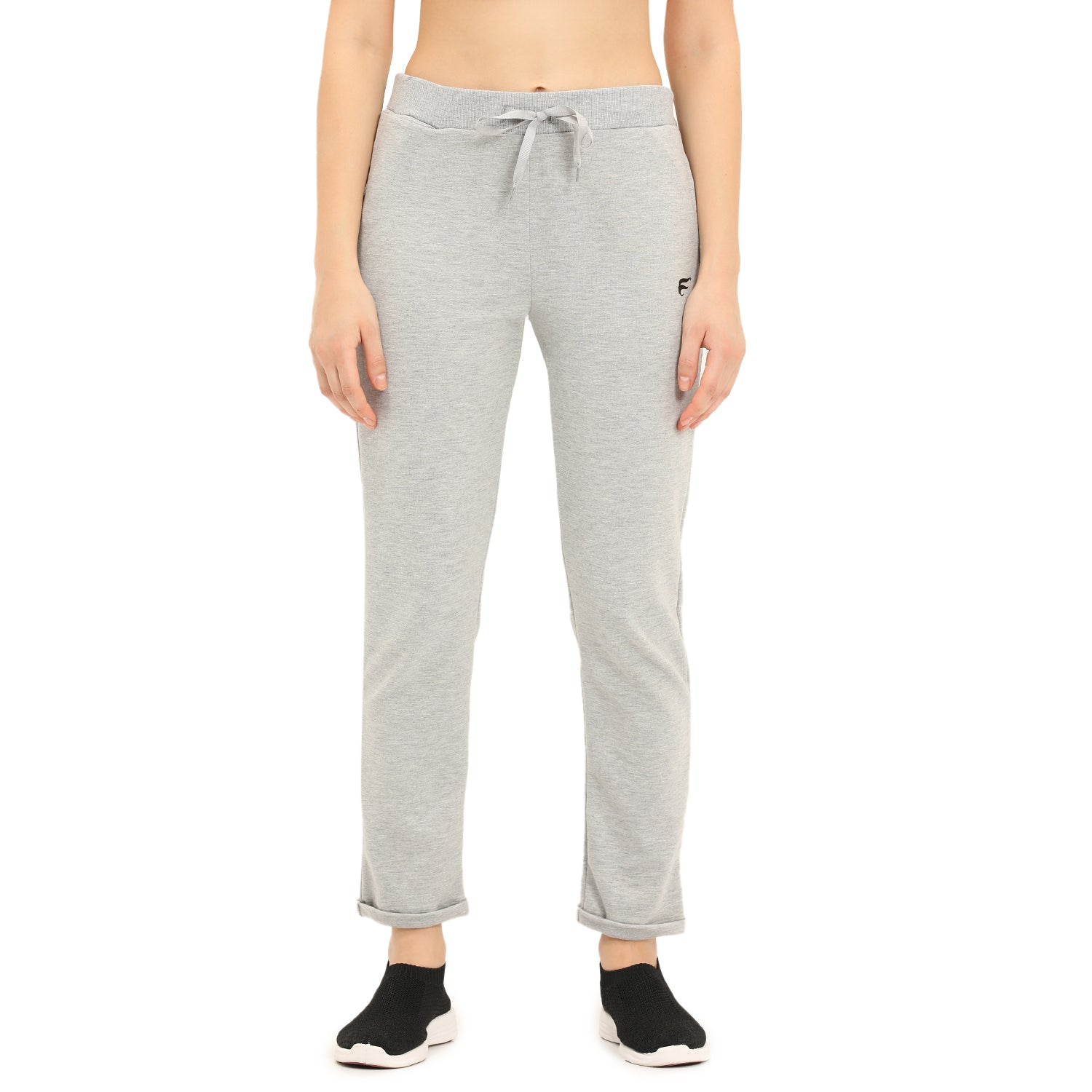 Women Grey Ankle Length Track Pant