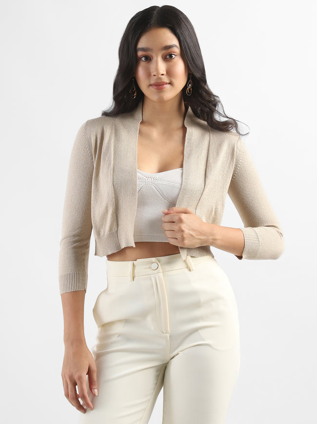 Women gold Lurex Shrug