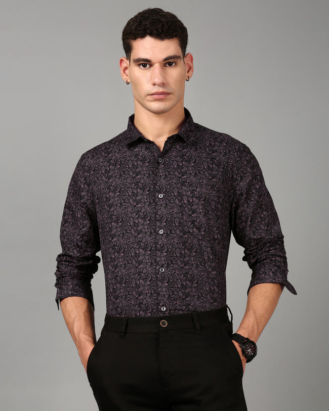 Men Brown Slim Fit Shirt