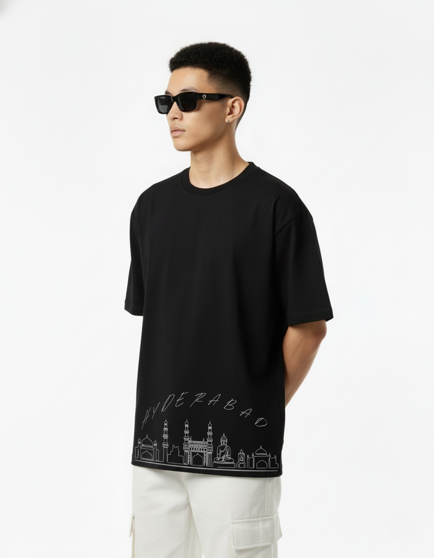 Men Printed Cotton Oversized T-Shirt