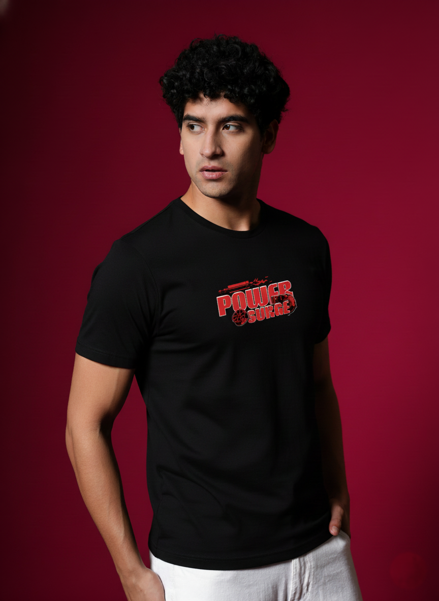 Men Round Neck Cotton T-Shirt