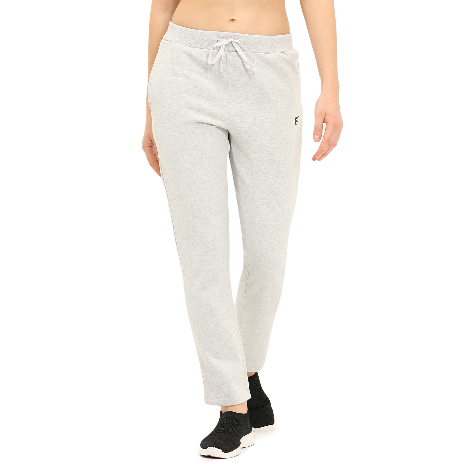 Women Grey Ankle Length Fleece Track Pant