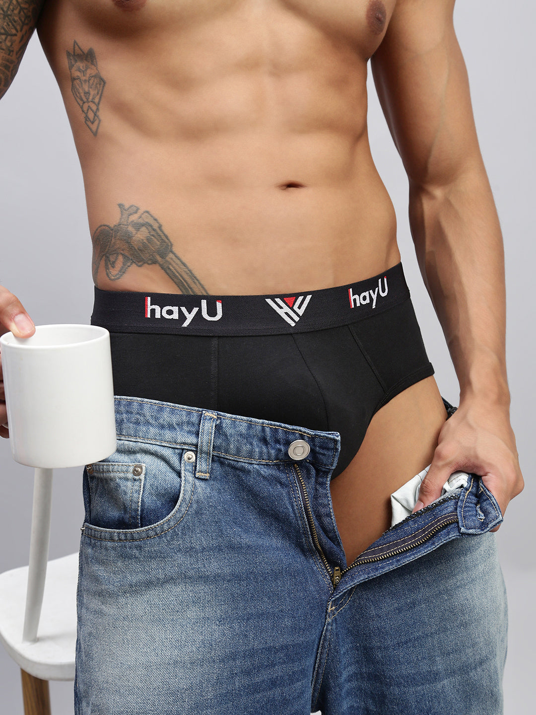 Men Pack of 2 Cotton Elastane Briefs