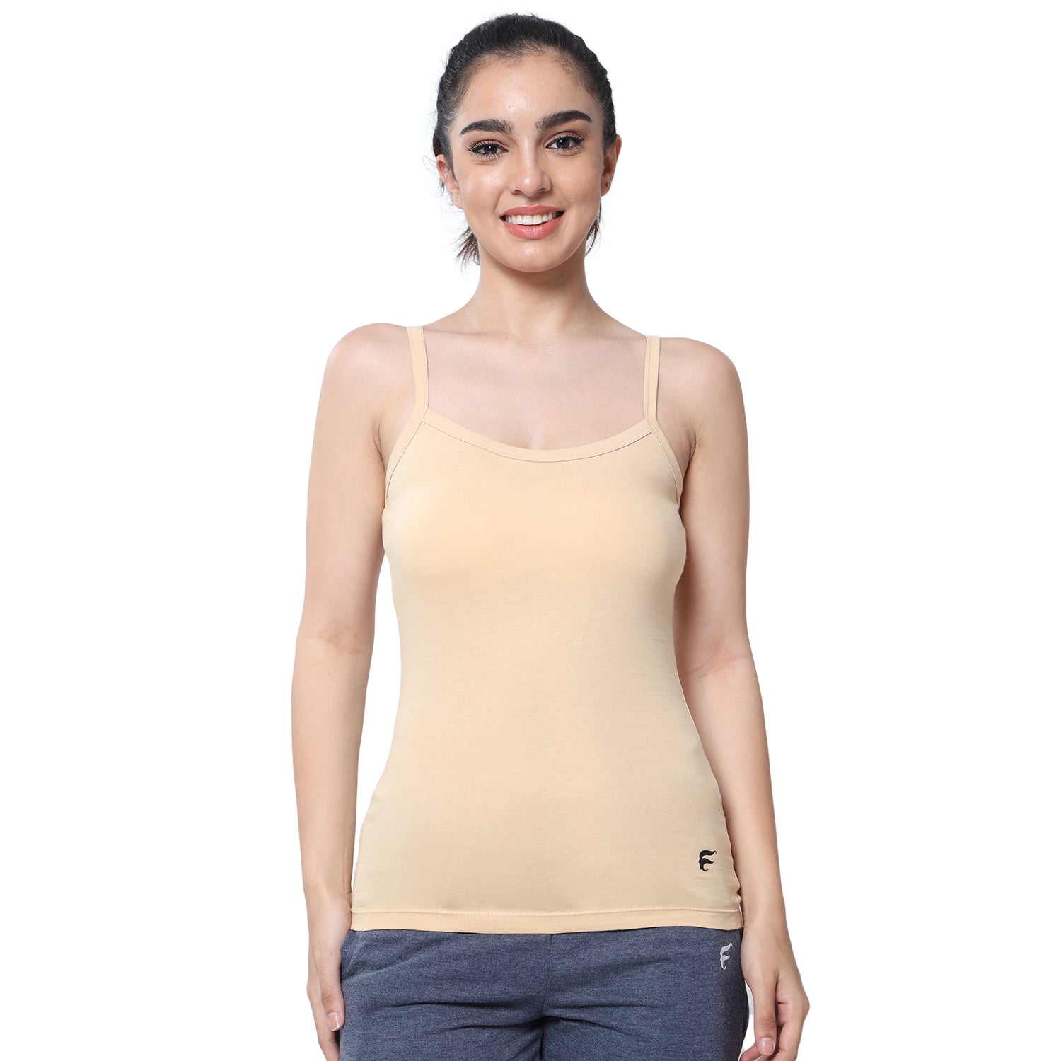 Regular Fit Round Neck Short Length Basic Camisole