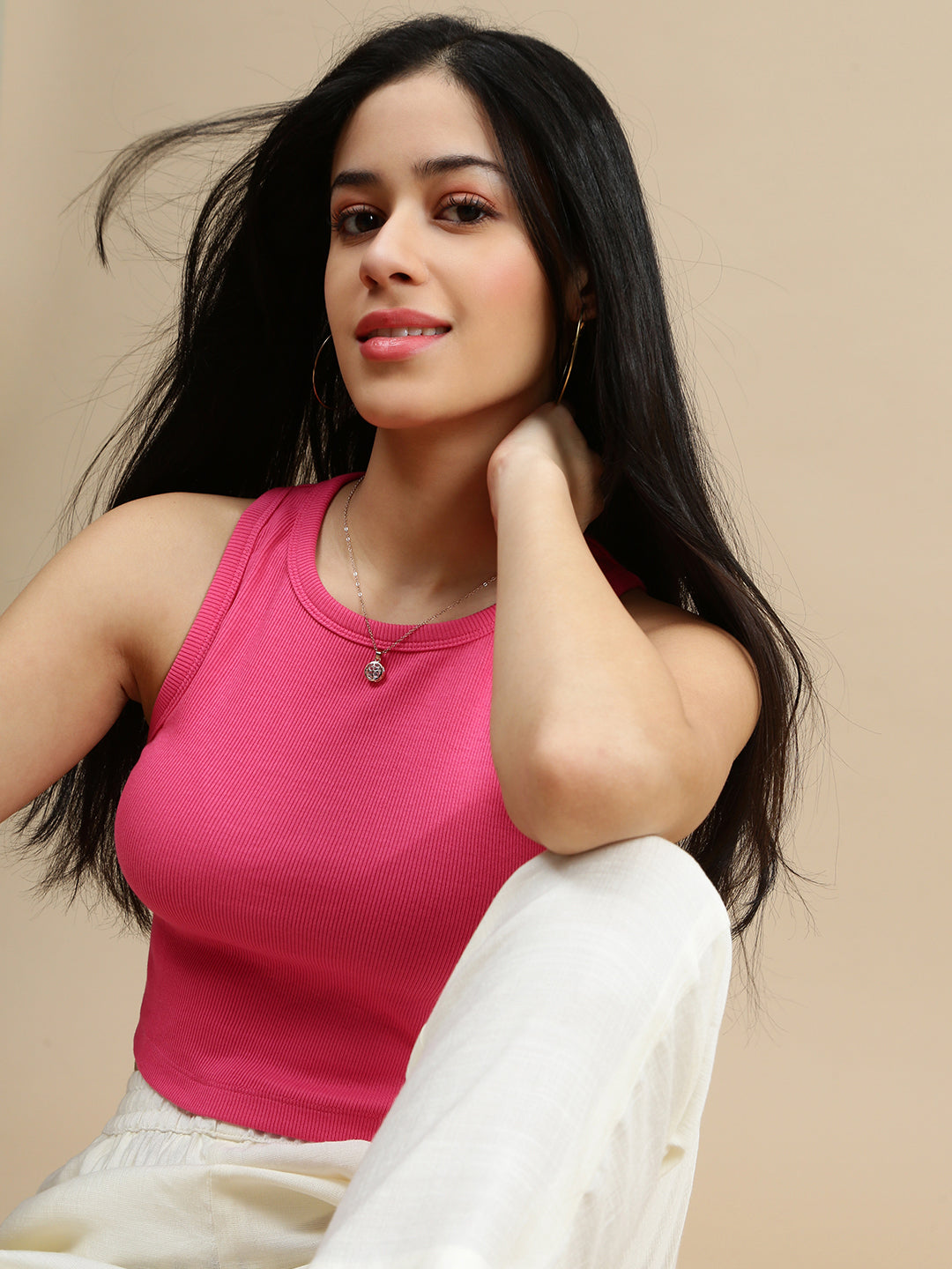 Women Pink Casual Top