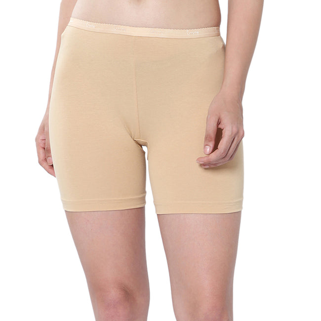 Women Beige Cycling Shorts