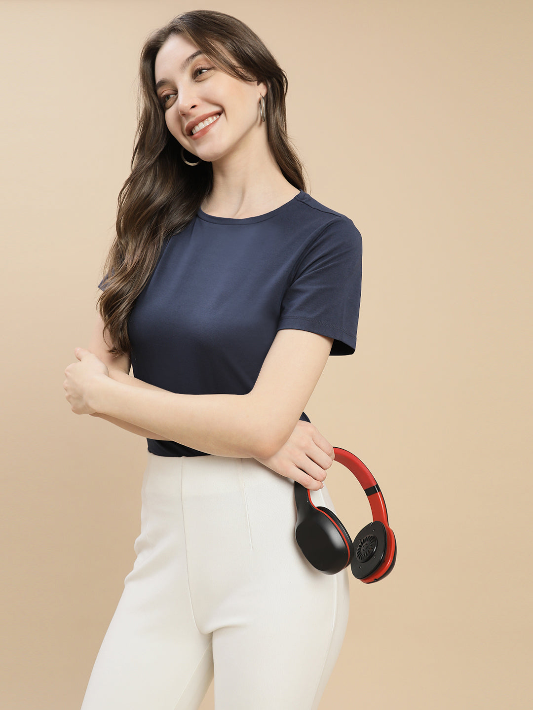 Women Navy Regular Top