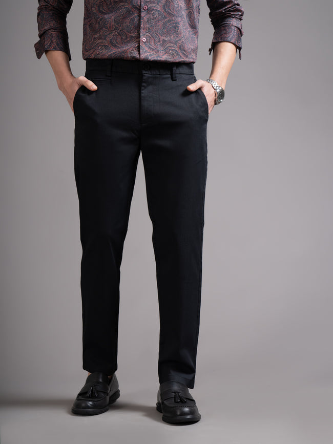 Men Black Smart Slim Fit Chinos