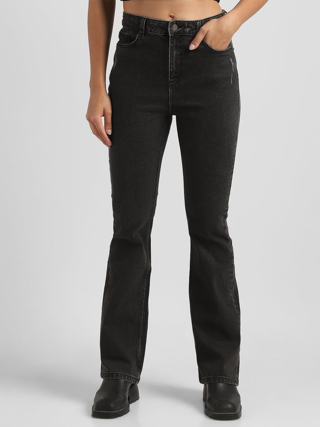 Women Black high waist Bootcut Jeans