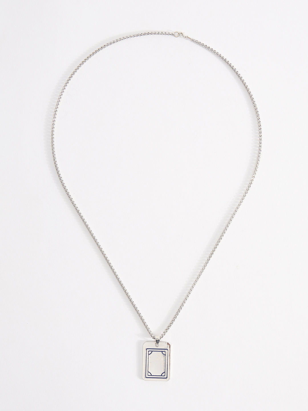 Men Mahjong Charm Pendent Chain With Lobster Closure