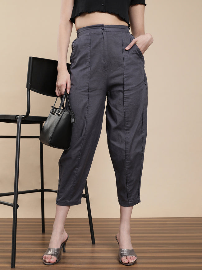 Women Grey Casual Pants