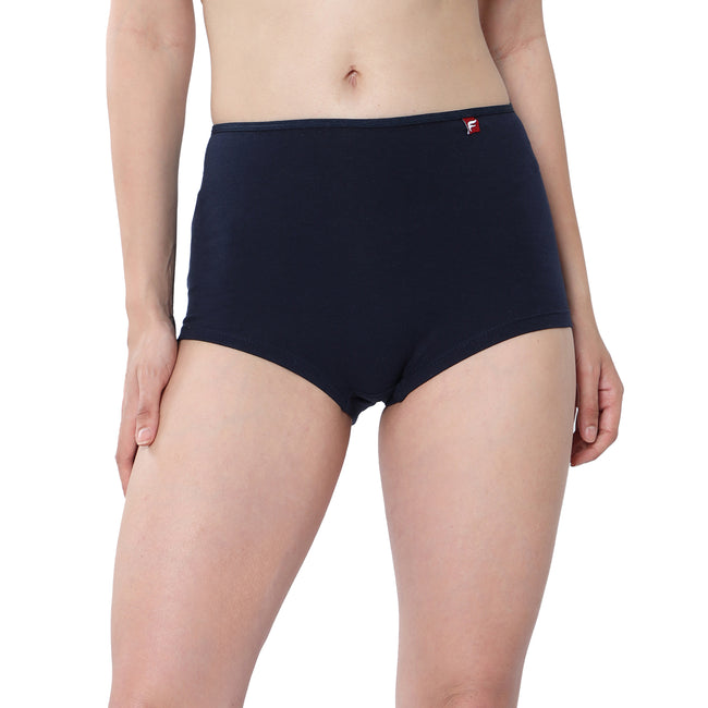 Women Navy Midrise Comfort Boyshorts