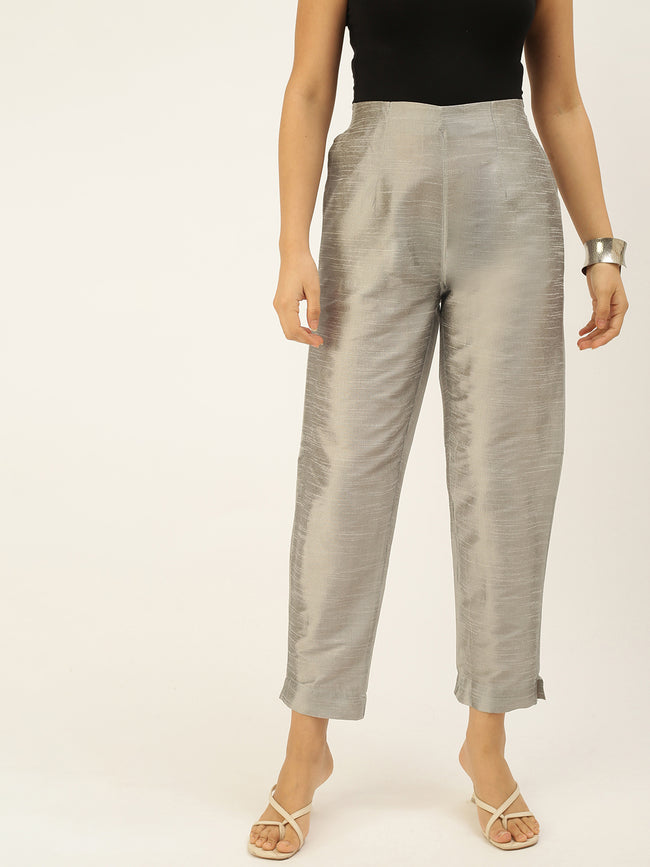 Women Grey Festive Pants