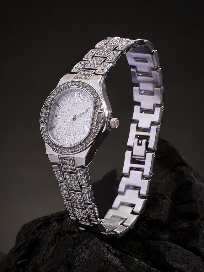 The Helios Cushion Watch - Metallic Silver