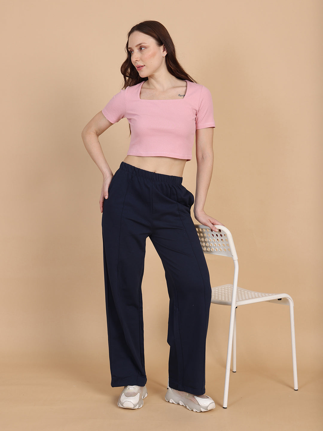 Women Mauve Crop Top