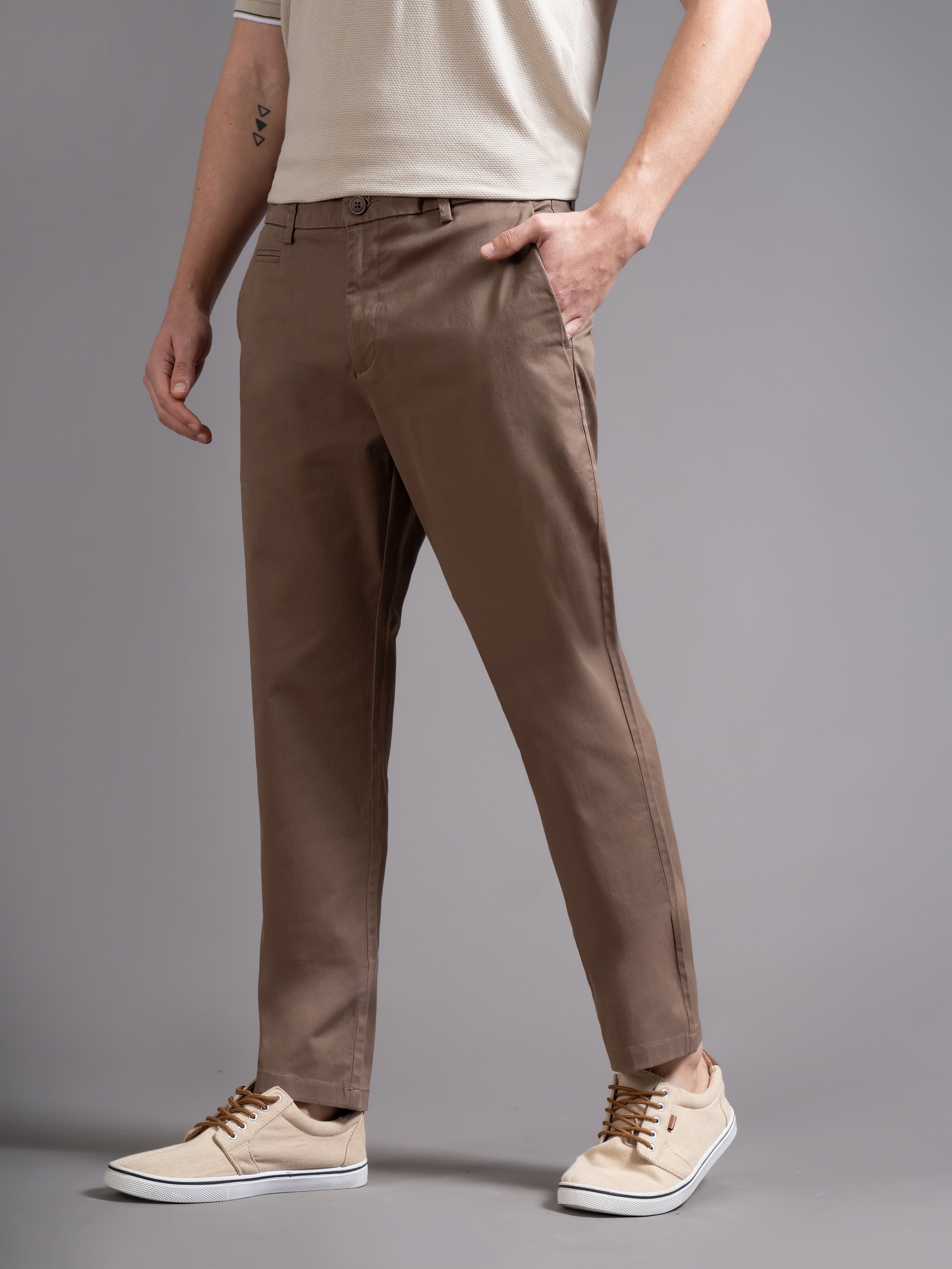 Men Brown Smart Slim Fit Chinos