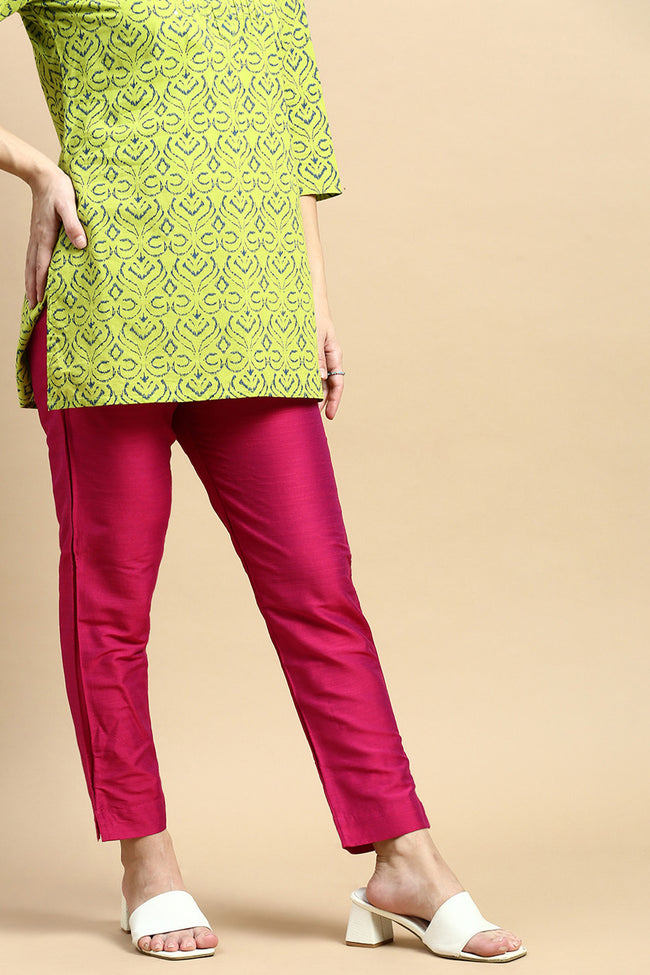 Women Pink Festive Pants