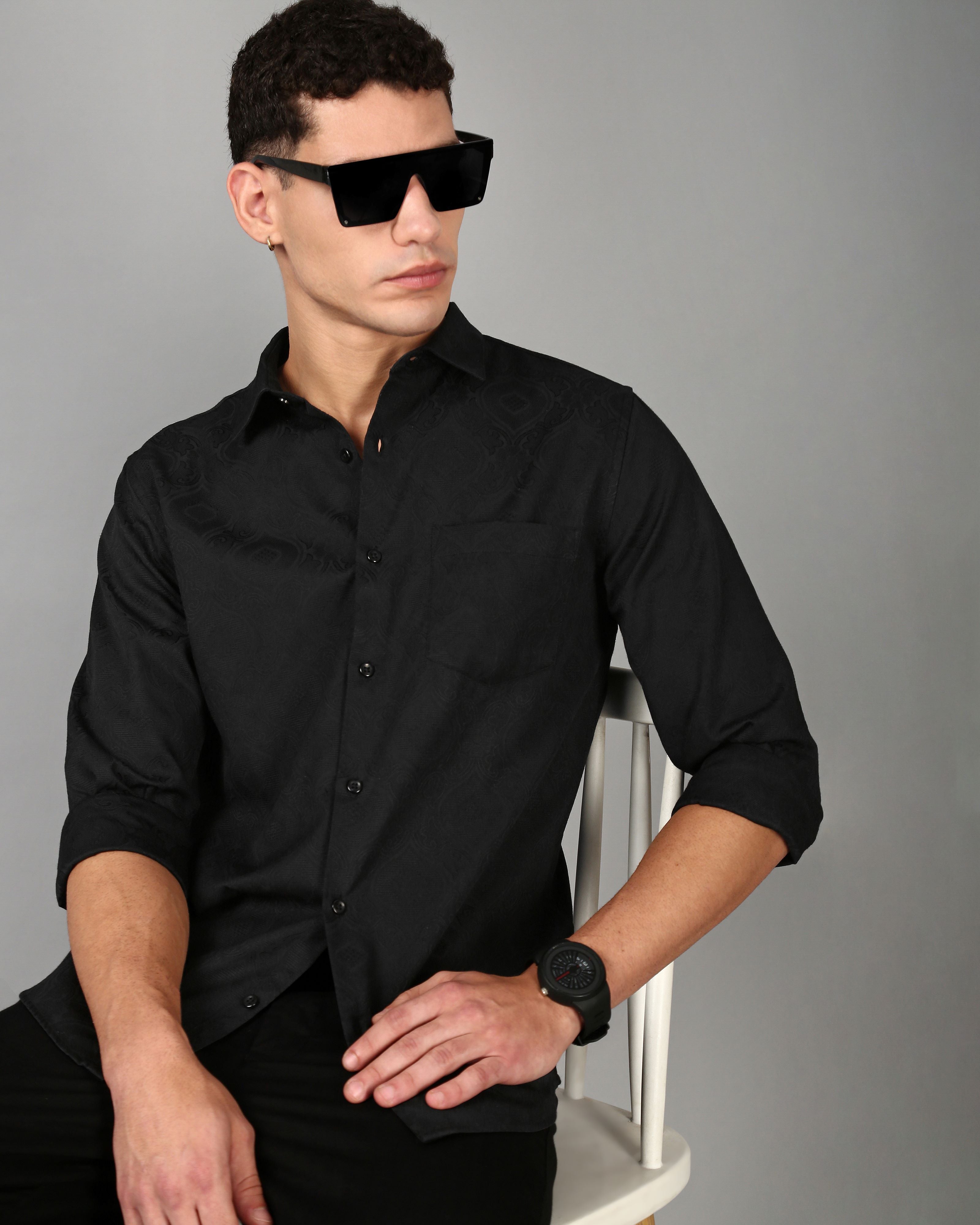 Men Black Casual Shirt