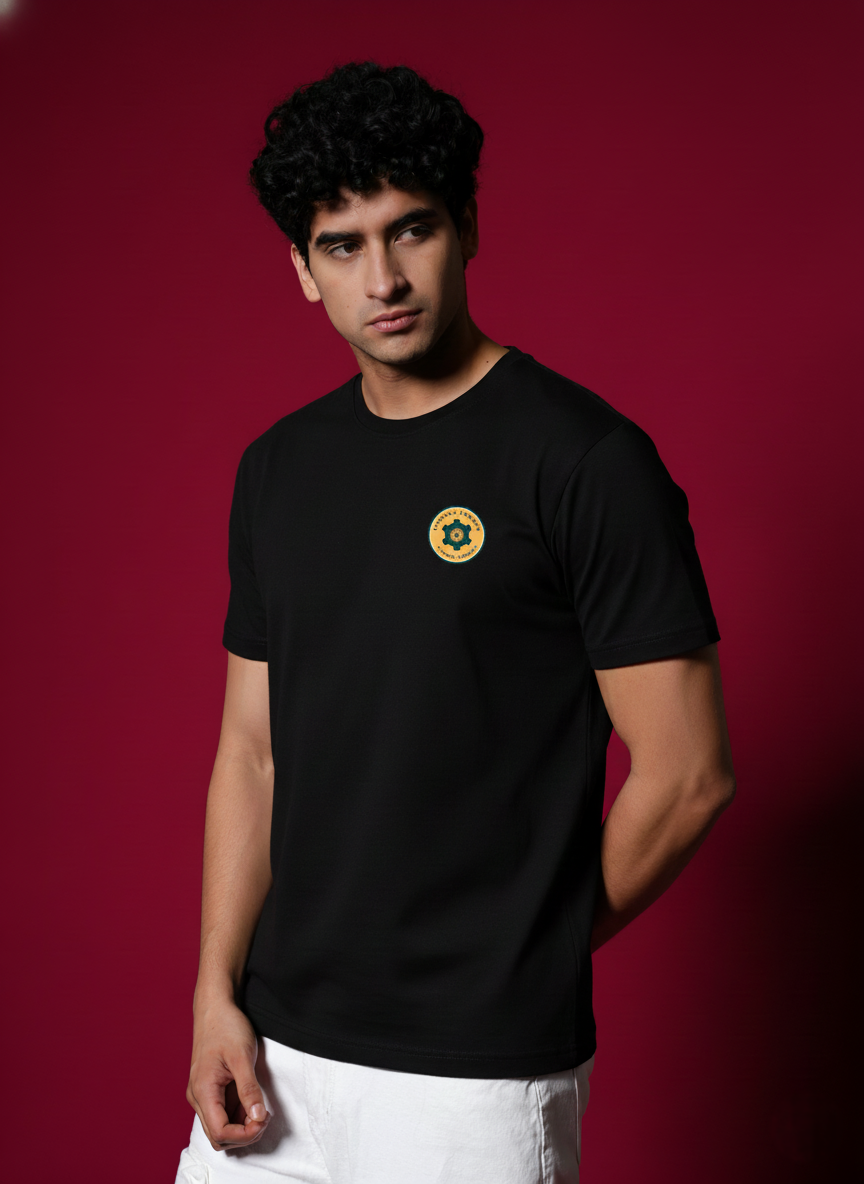 Men Round Neck Cotton T-Shirt