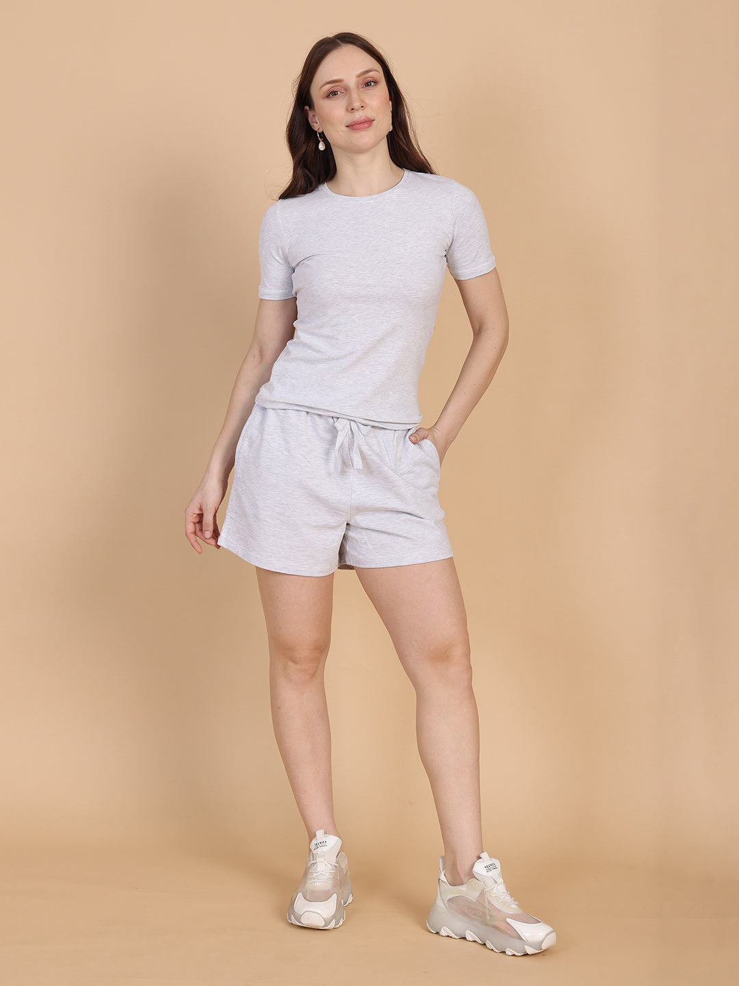 Women White Regular Shorts