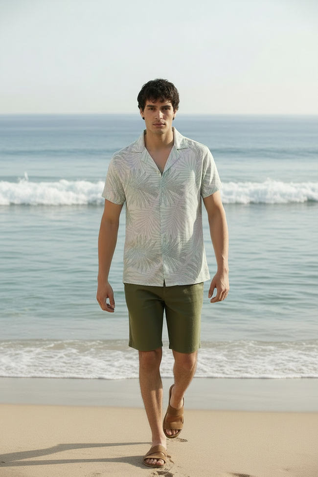 Men’s Palm Print Resort Shirt