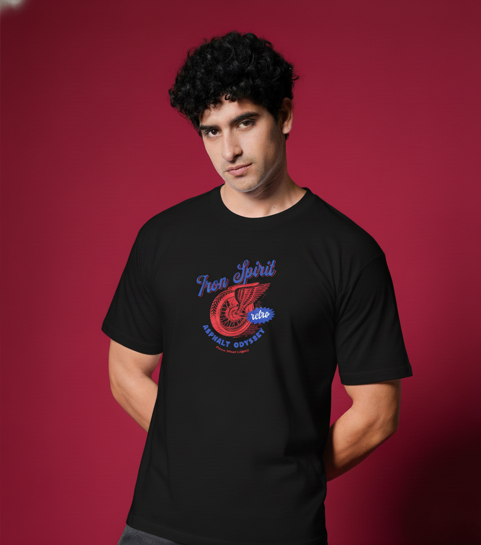 Men Round Neck Cotton T-Shirt