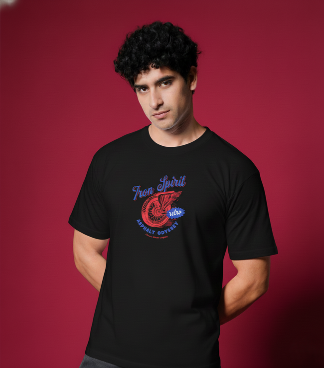 Men Round Neck Cotton T-Shirt