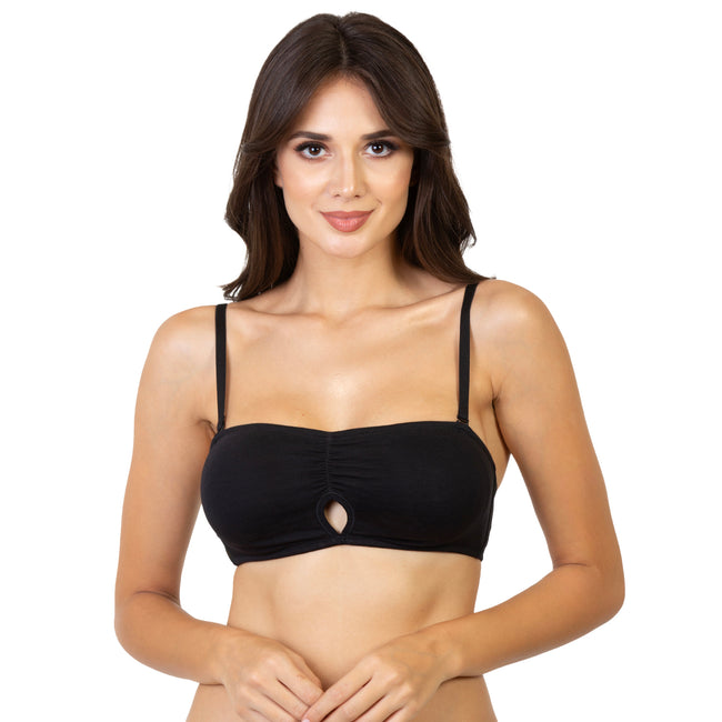 Non-Padded Non-Wired Medium Coverage Bandeau Bra