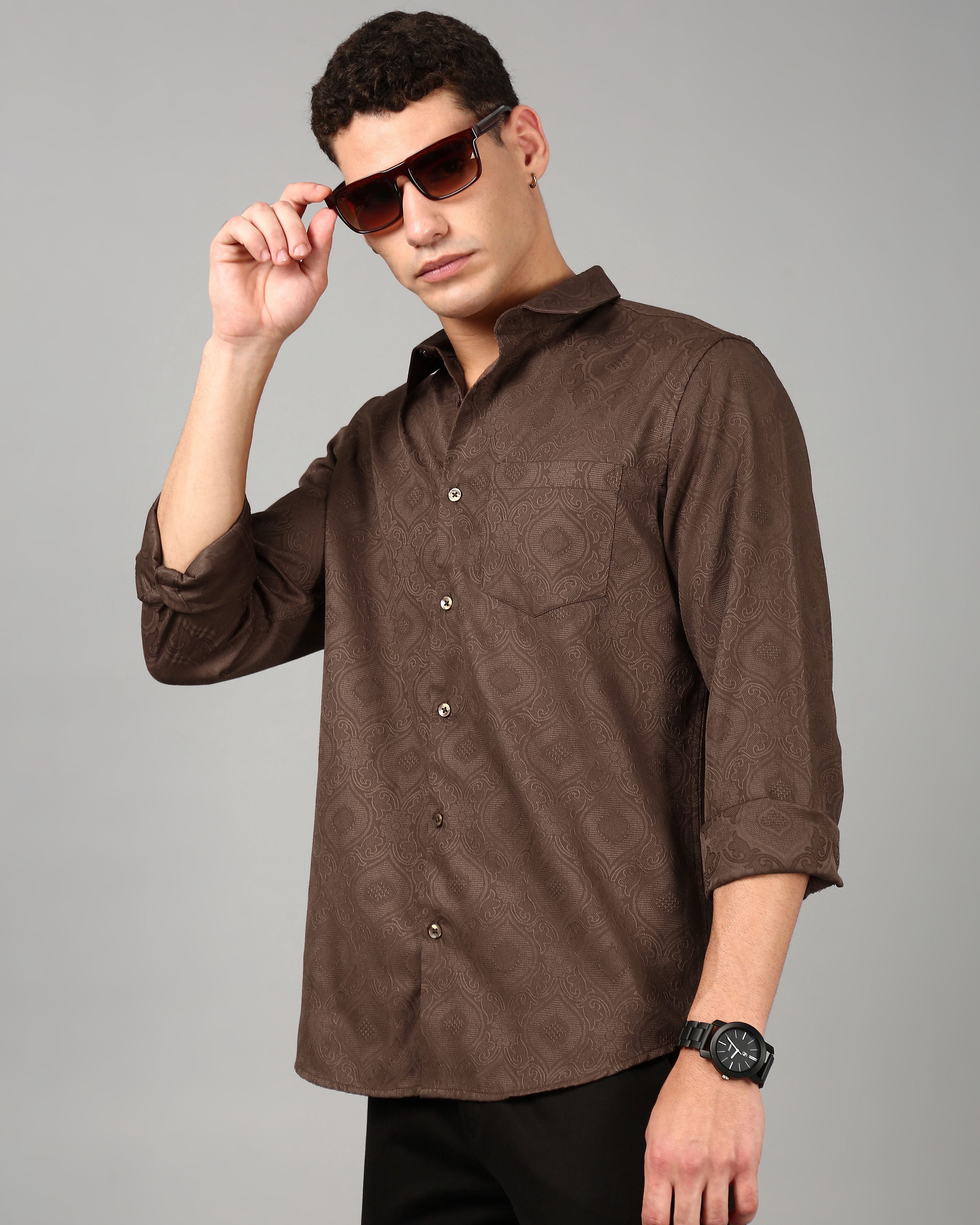 Men Brown Casual Shirt