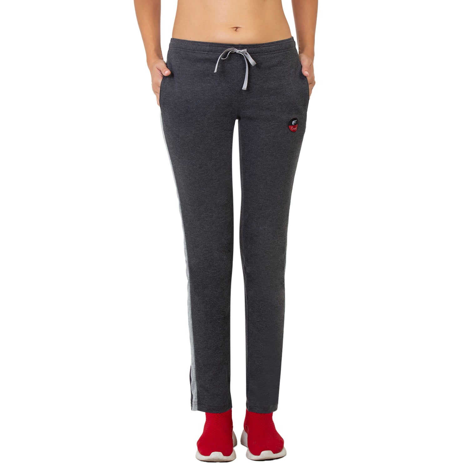 Women Grey Ankle Length Track Pant