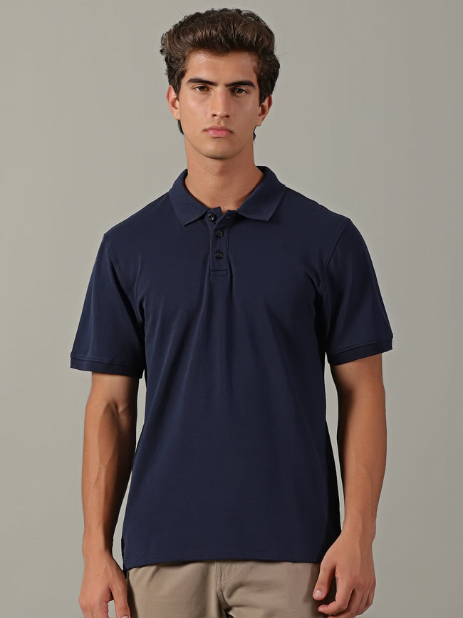 Men Navy Regular Fit T-Shirt