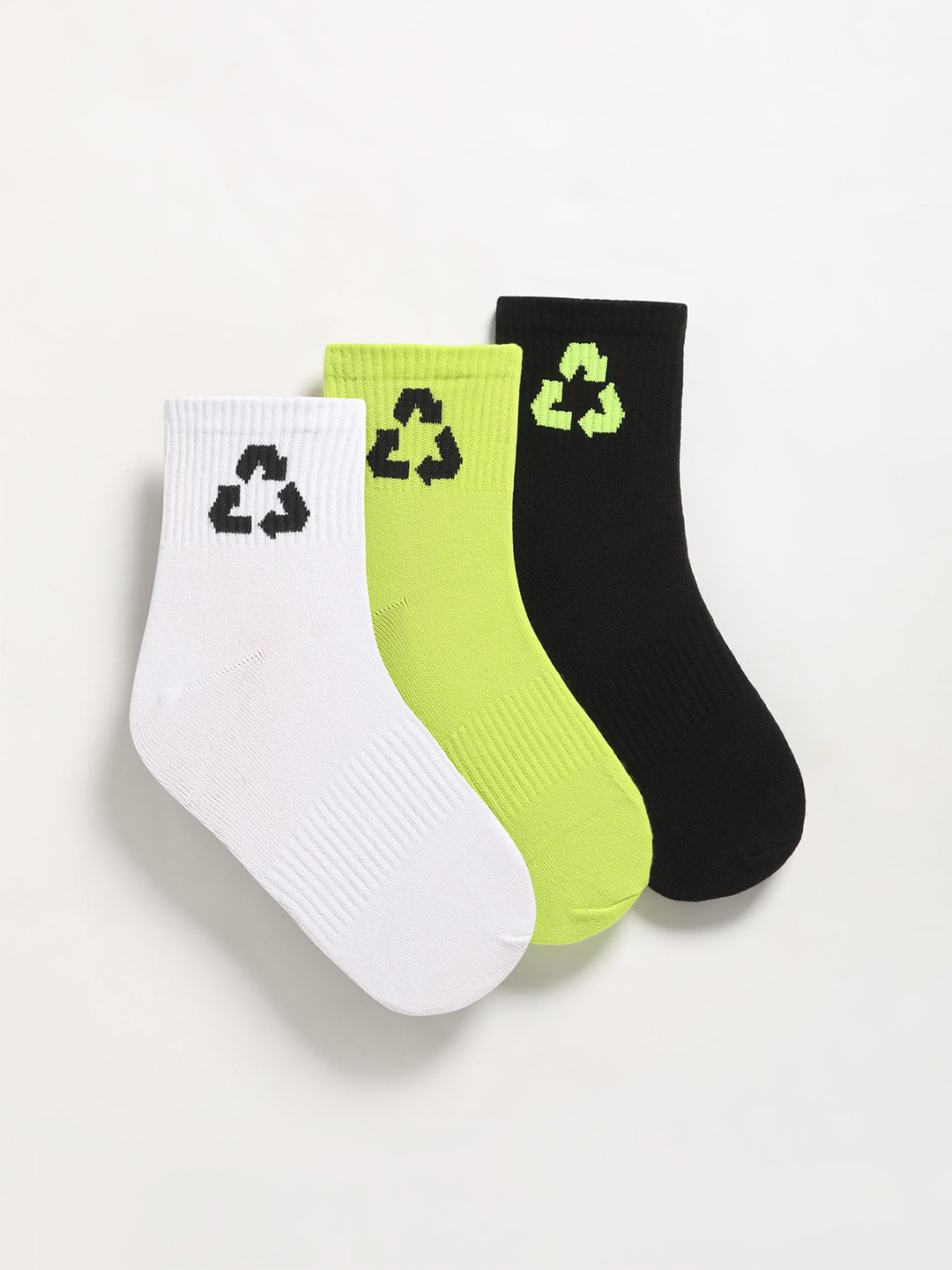 Men Pack of 3 Printed Above Ankle Length Socks
