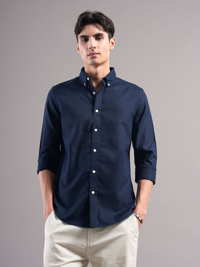 Men Navy Casual Shirt