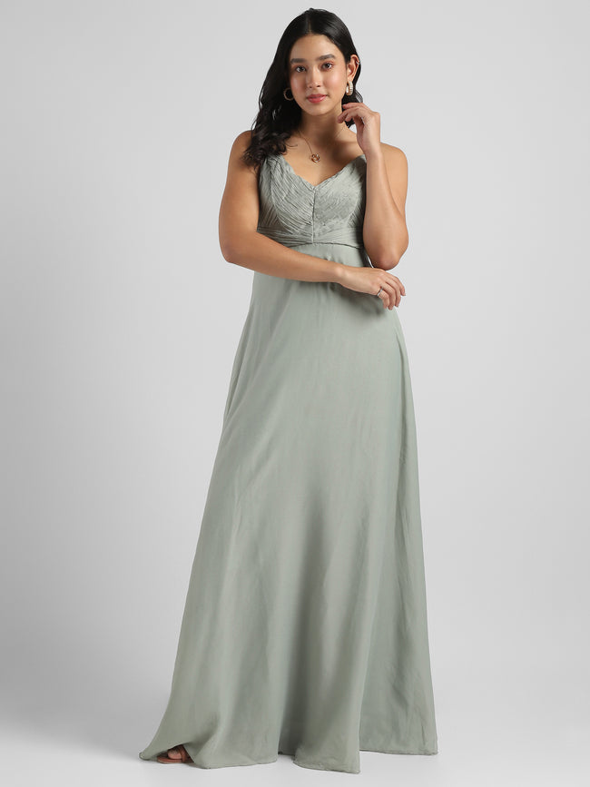 Women Green Maxi Dress