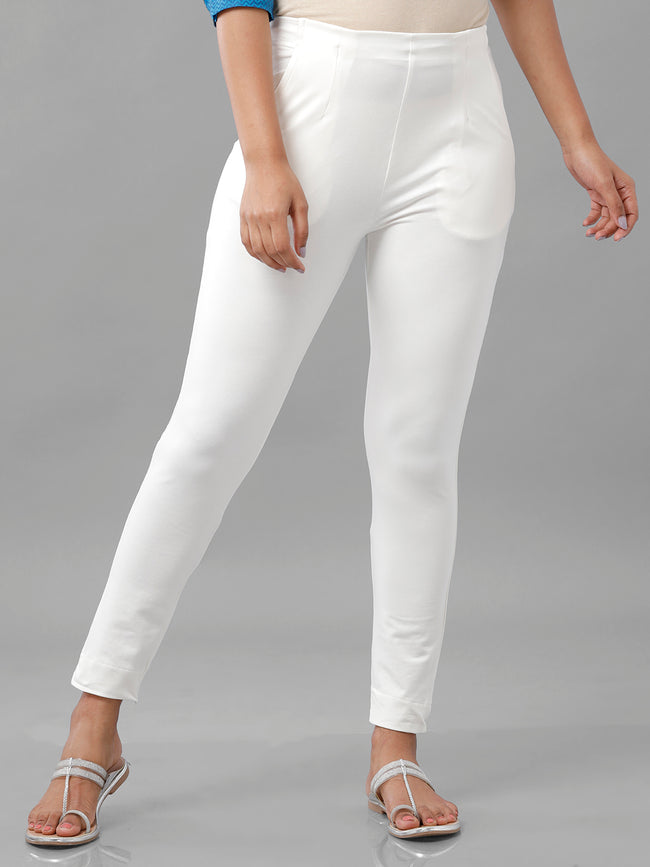 Women Offwhite Casual Pants