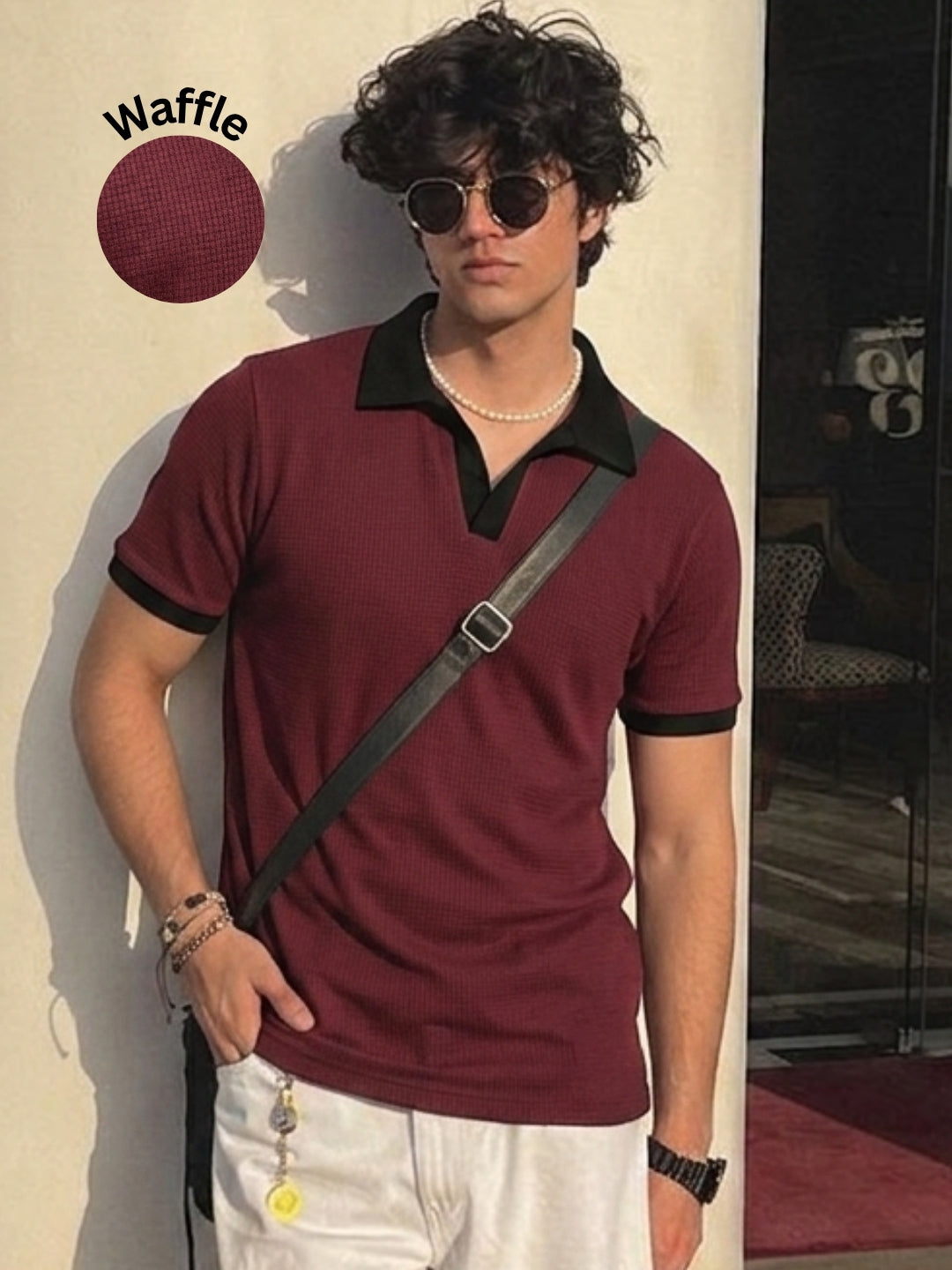 Men Wine Polo T-Shirt