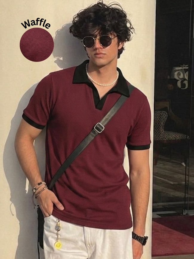 Men Wine Polo T-Shirt