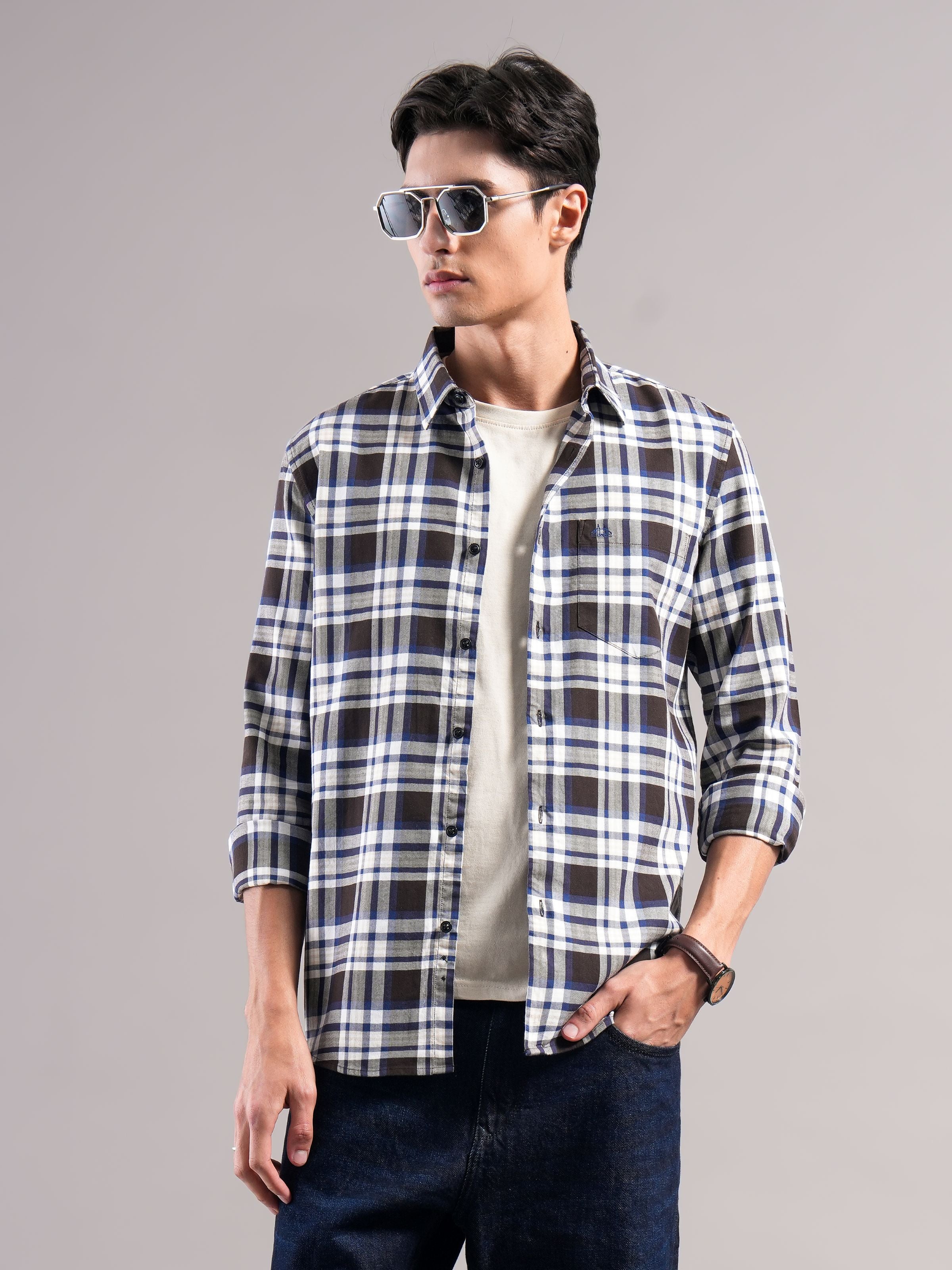 Men Brown Casual Shirt