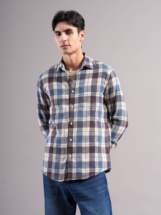 Men Cotton Checked Shirts
