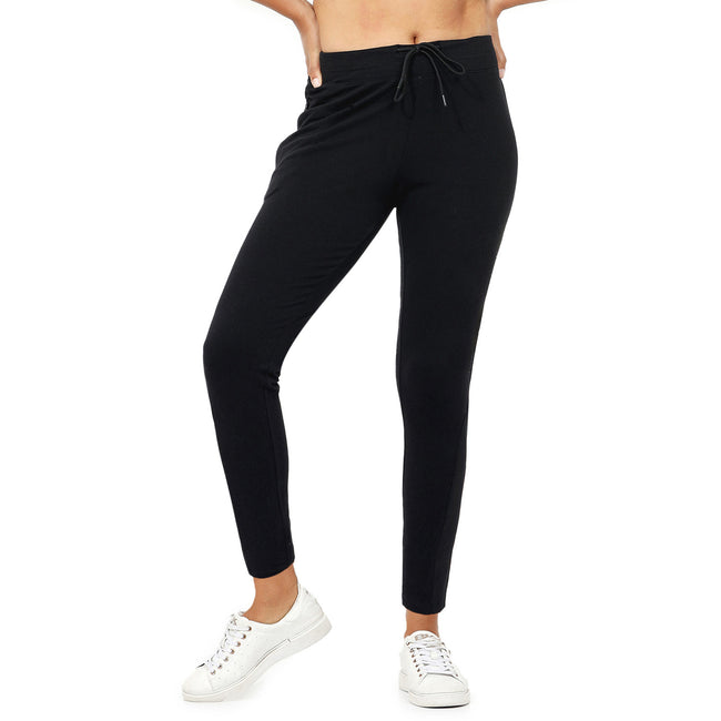 Women Black Ankle Length Track Pant